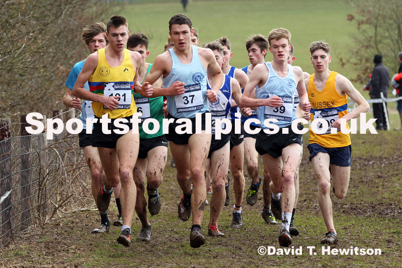 Mens under-20s, 2020 British Athletics Inter Counties Cross Country Champs., Prestwold Hall, Loughborough. Photo: David T. Hewitson/Sports for All Pics